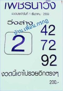 หวยซองเพรชนาวัง1/12/2559