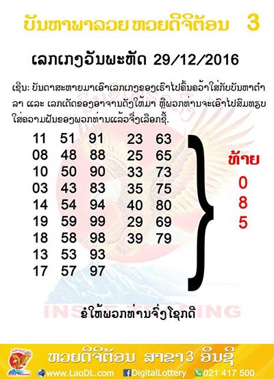 ปัญหาพารวย 29 ธ.ค 2559