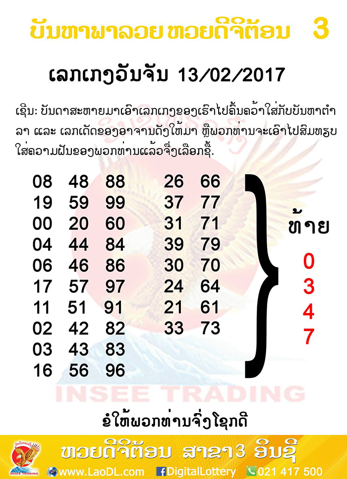 ปัญหาพารวย13/2/2560, ปัญหาพารวย13-2-2560, ปัญหาพารวย, ปัญหาพารวย 13 ก.พ 2560