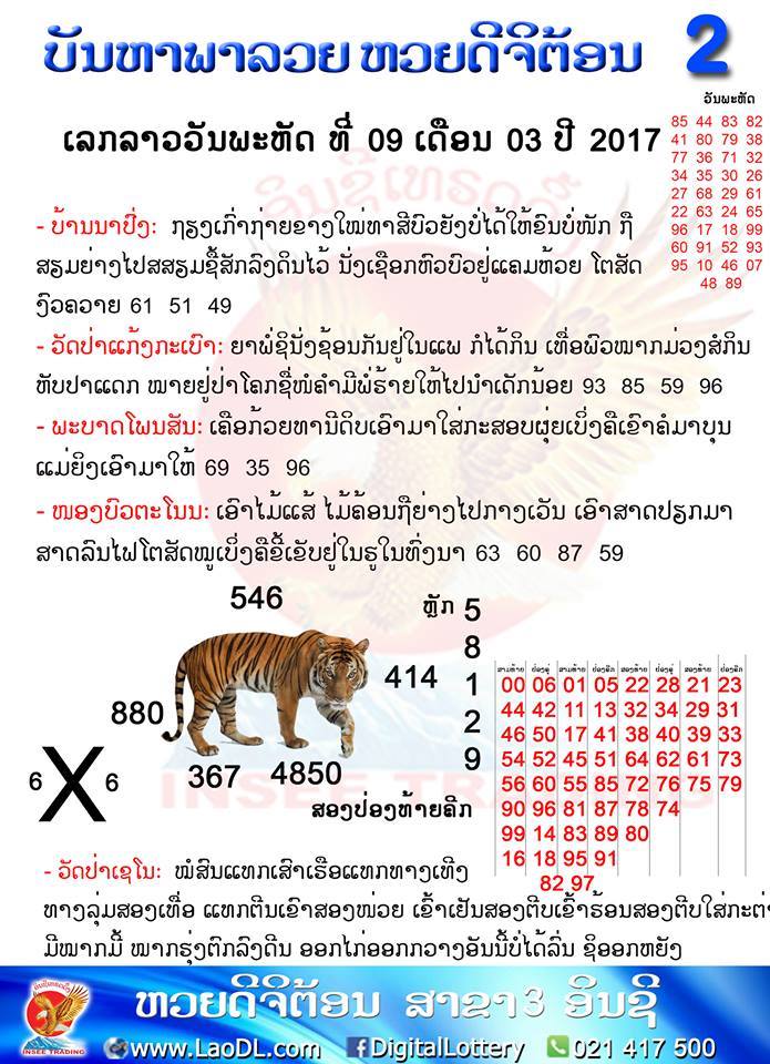 ปัญหาพารวย9/3/2560, ปัญหาพารวย9-3-2560, ปัญหาพารวย, ปัญหาพารวย 9 มี.ค 2560