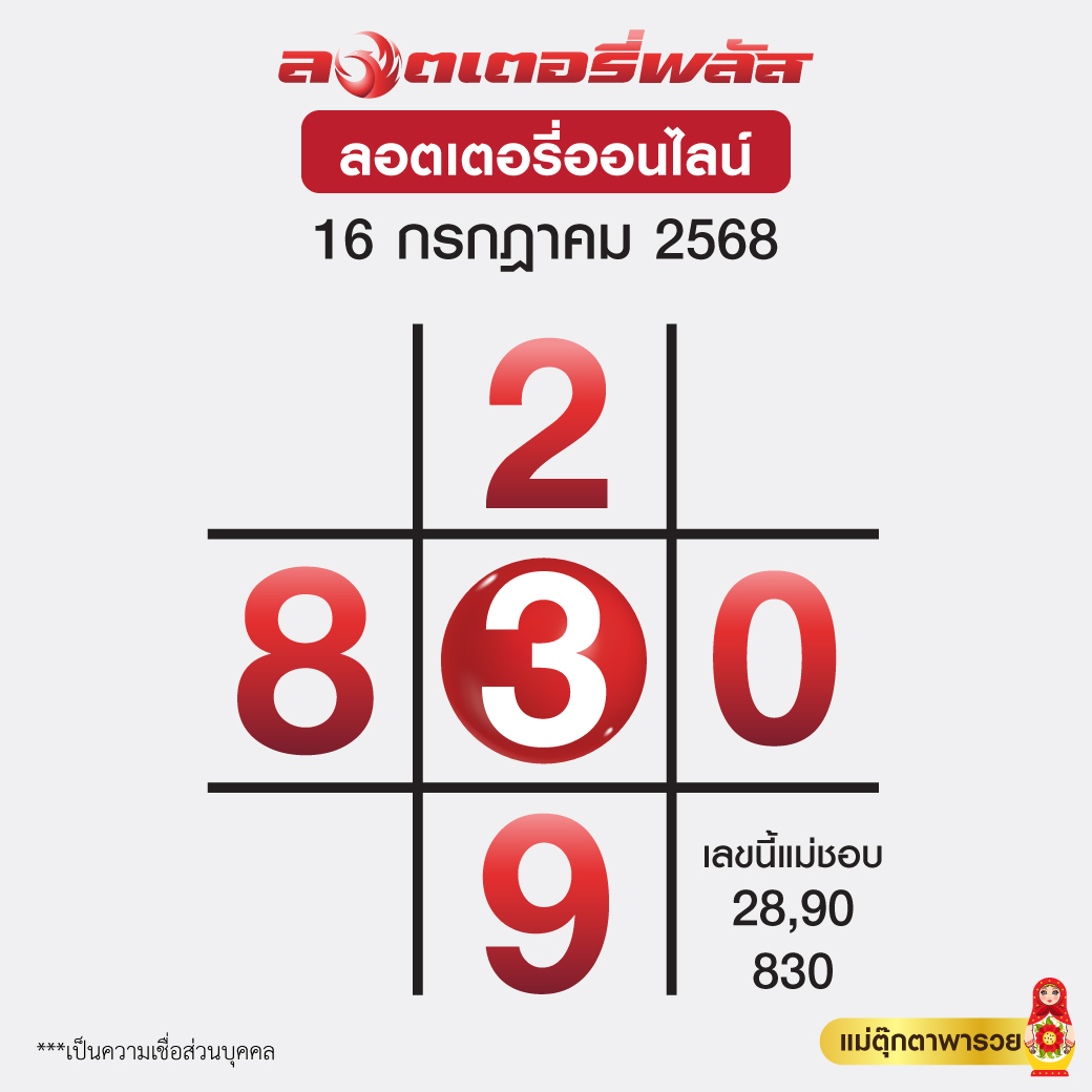 หวยไทยรัฐ 16/07/68 (ไทยรัฐ, เดลินิวส์, บางกอกทูเดย์, มหาทักษา)