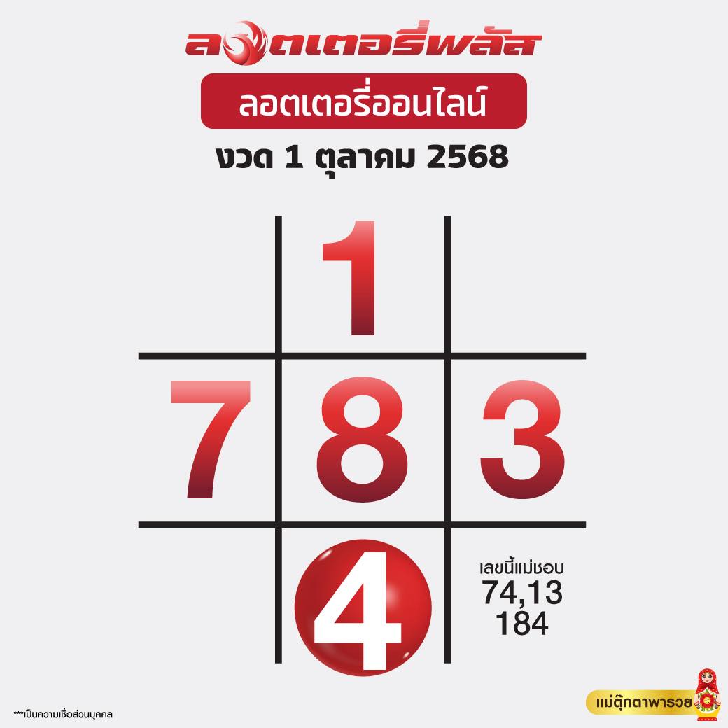 หวยไทยรัฐ 01/10/68 (ไทยรัฐ, เดลินิวส์, บางกอกทูเดย์, มหาทักษา)