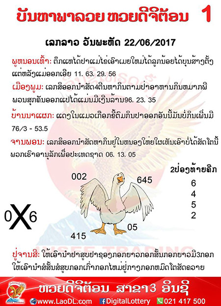 ปัญหาพารวย22/6/2560, ปัญหาพารวย22-6-2560, ปัญหาพารวย, ปัญหาพารวย 22 มิ.ย 2560, หวยลาว, เลขลาว