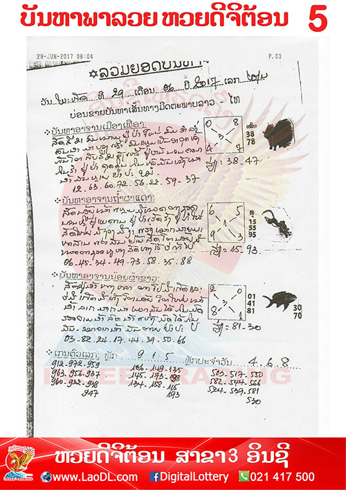 ปัญหาพารวย29/6/2560, ปัญหาพารวย29-6-2560, ปัญหาพารวย, ปัญหาพารวย 29 มิ.ย 2560, หวยลาว, เลขลาว