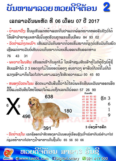 ปัญหาพารวย6/7/2560, ปัญหาพารวย6-7-2560, ปัญหาพารวย, ปัญหาพารวย 6 ก.ค 2560, หวยลาว, เลขลาว