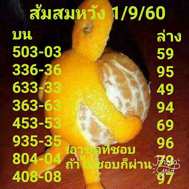 ส้มสมหวัง1/9/60, ส้มสมหวัง1-9-60, ส้มสมหวัง1 ก.ย. 60, หวยส้มสมหวัง, หวยซอง, เลขเด็ดงวดนี้