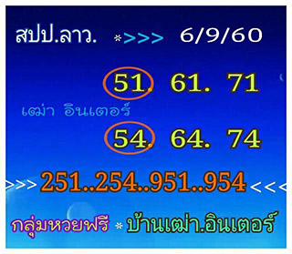 หวยลาว facebook 6 ก.ย 2560 ,หวยลาว facebook, เลขเด็ดหวยลาว, หวยลาว, เลขลาว