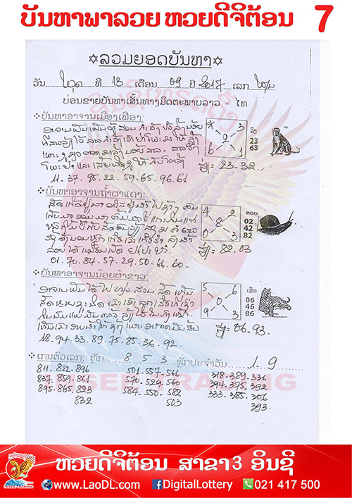 ปัญหาพารวย 13/9/2560, ปัญหาพารวย 13-9-2560, ปัญหาพารวย, ปัญหาพารวย 13 ก.ย 2560, หวยลาว, เลขลาว