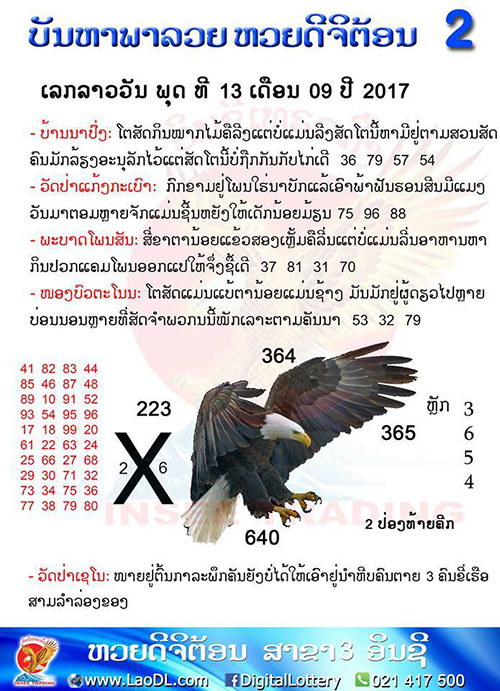 ปัญหาพารวย 13/9/2560, ปัญหาพารวย 13-9-2560, ปัญหาพารวย, ปัญหาพารวย 13 ก.ย 2560, หวยลาว, เลขลาว