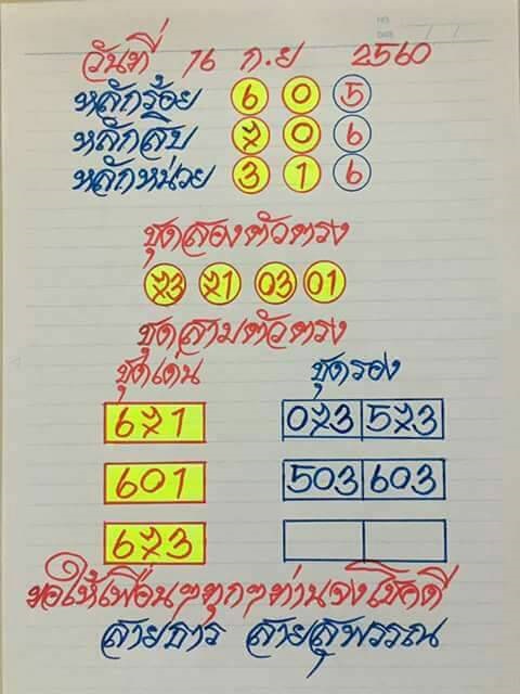 หวยซอง อาจารย์สายธาร16/9/60, หวยซอง อาจารย์สายธาร16-9-60, หวยซอง อาจารย์สายธาร16 ก.ย 2560, หวยซอง อาจารย์สายธาร