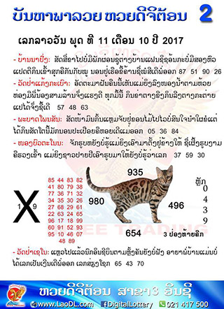 ปัญหาพารวย 11/10/2560, ปัญหาพารวย 11-10-2560, ปัญหาพารวย, ปัญหาพารวย 11 ต.ค 2560, หวยลาว, เลขลาว