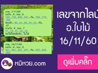 เลขเด็ดกลุ่มแชทไลน์16/11/60