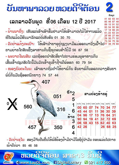 ปัญหาพารวย 6/12/2560, ปัญหาพารวย 6-12-2560, ปัญหาพารวย, ปัญหาพารวย 6 ธ.ค 2560, หวยลาว, เลขลาว