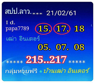 หวยลาว facebook 21 ก.พ 2561 ,หวยลาว facebook, เลขเด็ดหวยลาว, หวยลาว, เลขลาว