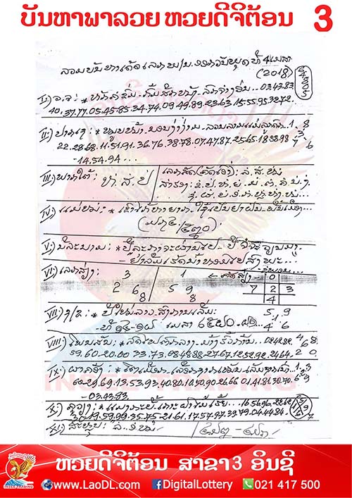 ปัญหาพารวย 4/4/2561, ปัญหาพารวย 4-4-2561, ปัญหาพารวย, ปัญหาพารวย 4 เม.ย 2561, หวยลาว, เลขลาว