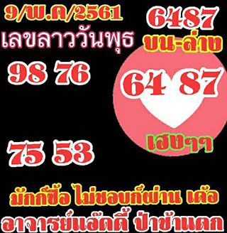 หวยลาว facebook 9 พ.ค 2561 ,หวยลาว facebook, เลขเด็ดหวยลาว, หวยลาว, เลขลาว