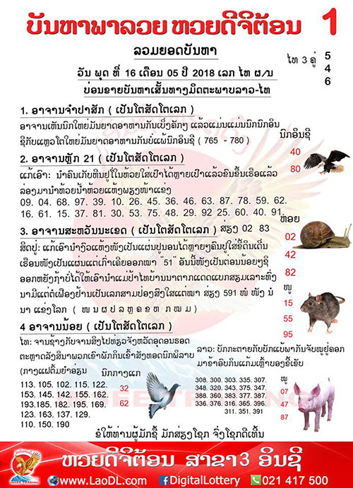 ปัญหาพารวย 16/5/2561, ปัญหาพารวย 16-5-2561, ปัญหาพารวย, ปัญหาพารวย 16 พ.ค 2561, หวยลาว, เลขลาว