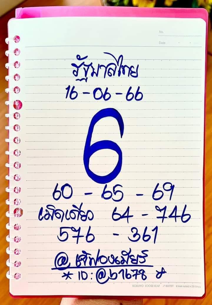 เลขเด็ดหวยเขียนมือ คอหวยตามหาทุกงวด 16/06/66