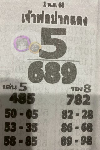 หวยเลขเด็ดหลวงพ่อปากแดง 01/11/68