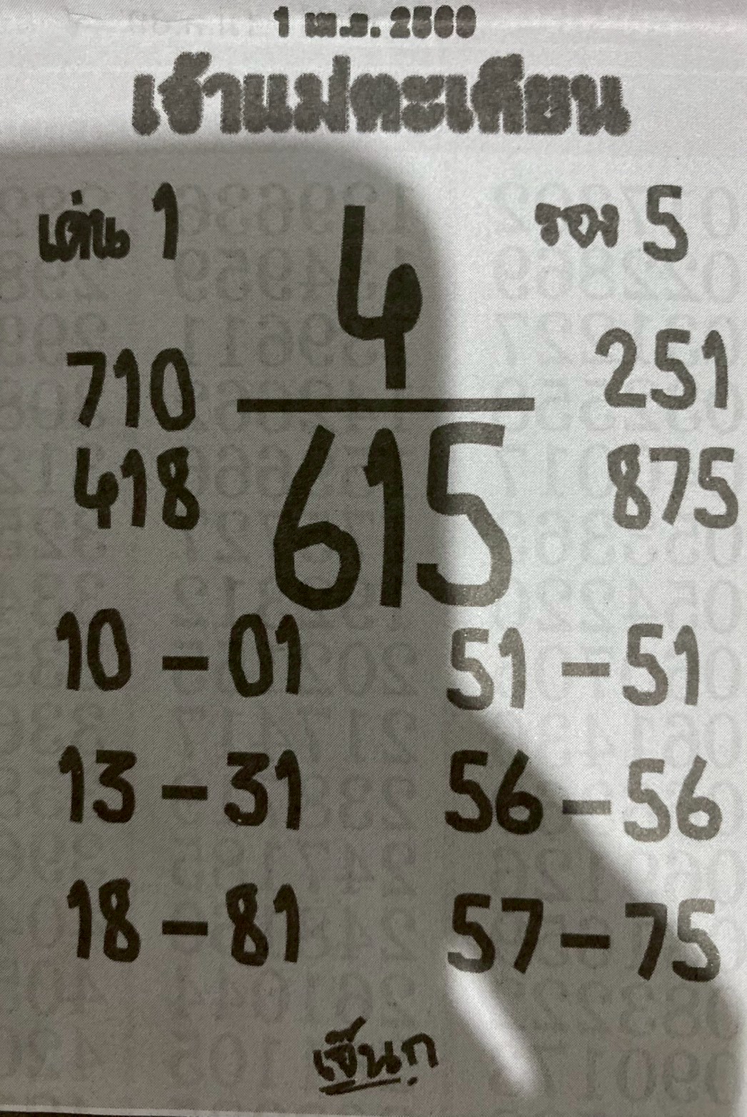 หวยเจ้าแม่ตะเคียน 01/04/69 เลขเด็ดงวดนี้