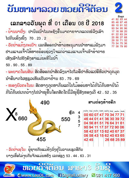 ปัญหาพารวย 1/8/2561, ปัญหาพารวย 1-8-2561, ปัญหาพารวย, ปัญหาพารวย 1 ส.ค 2561, หวยลาว, เลขลาว