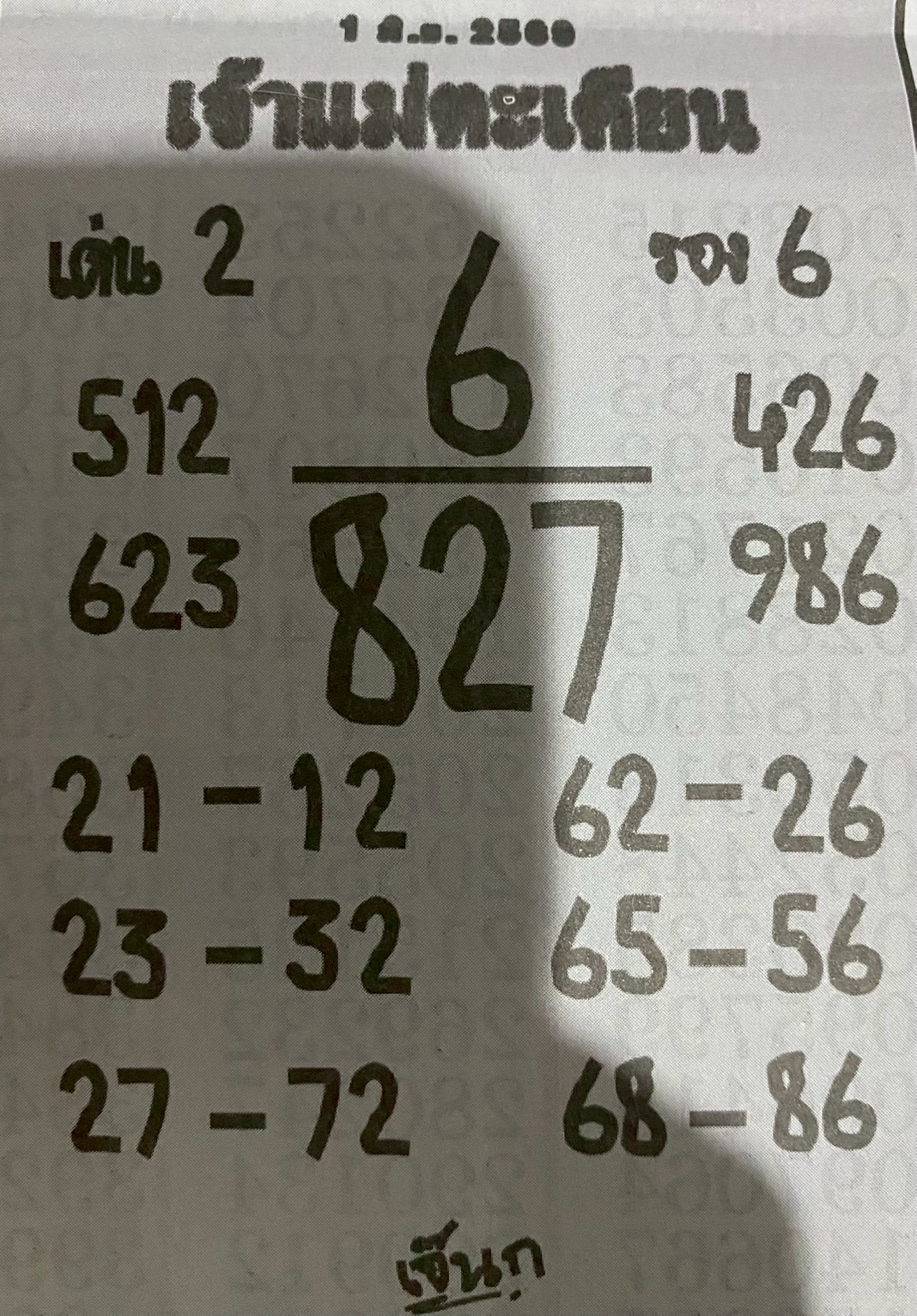 หวยเจ้าแม่ตะเคียน 01/06/69 เลขเด็ดงวดนี้