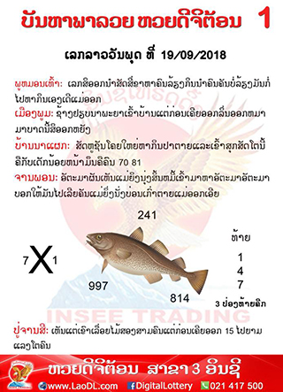 ปัญหาพารวย 19/9/2561, ปัญหาพารวย 19-9-2561, ปัญหาพารวย, ปัญหาพารวย 19 ก.ย 2561, หวยลาว, เลขลาว