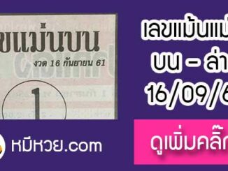 หวยซอง เลขแม่นล่าง16/9/61