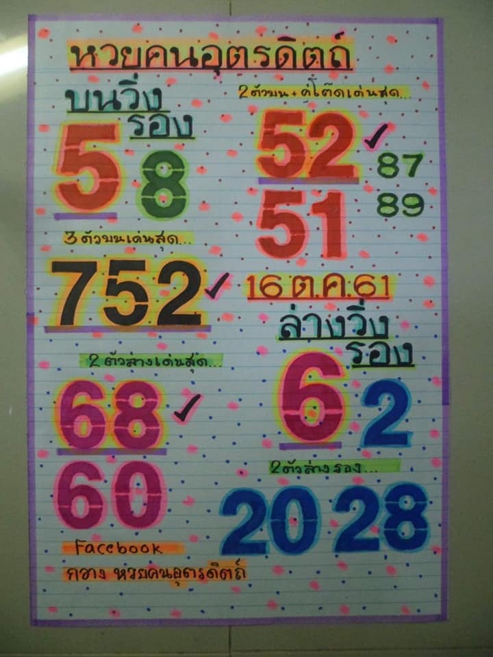 หวยคนอุตรดิตถ์16/10/61, หวยคนอุตรดิตถ์16-10-2561, หวยคนอุตรดิตถ์ 16 ต.ค 2561, หวยซอง, หวยฅนอุตรดิตถ์, เลขเด็ดงวดนี้, เลขเด็ด, หวยเด็ด