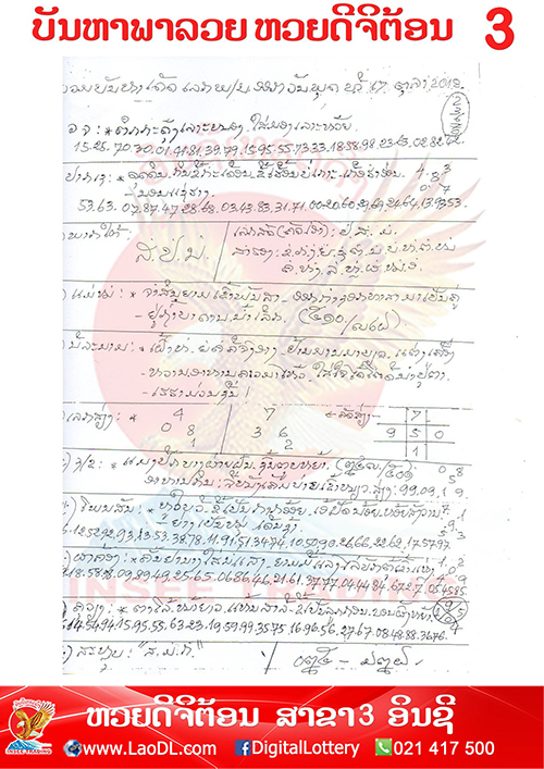 ปัญหาพารวย 17/10/2561, ปัญหาพารวย 17-10-2561, ปัญหาพารวย, ปัญหาพารวย 17 ต.ค 2561, หวยลาว, เลขลาว