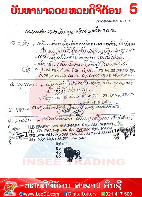 ปัญหาพารวย 14/11/2561, ปัญหาพารวย 14-11-2561, ปัญหาพารวย, ปัญหาพารวย 14 พ.ย 2561, หวยลาว, เลขลาว