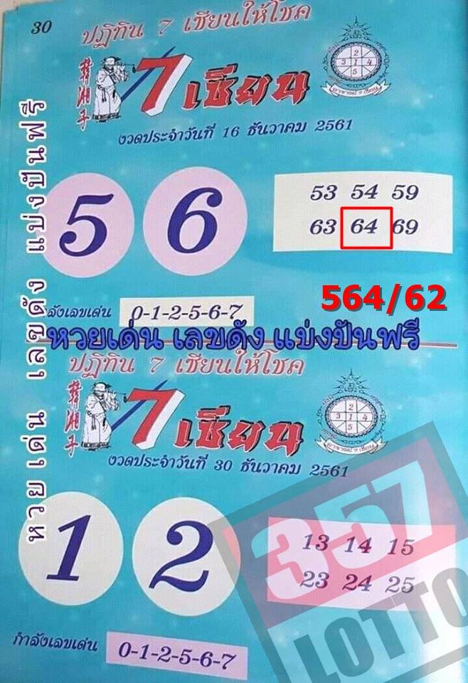 เลขเด็ด 7เซียนให้โชค 16/12/61, เลขเด็ด 7เซียนให้โชค 16-12-61, เลขเด็ด 7เซียนให้โชค 16 ธ.ค 61, หวยซอง, เลขเด็ด 7เซียนให้โชค, เลขเด็ดงวดนี้, เลขเด็ด