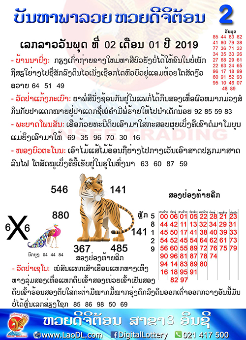 ปัญหาพารวย 2/1/2562, ปัญหาพารวย 2-1-2562, ปัญหาพารวย, ปัญหาพารวย 2 ม.ค 2562, หวยลาว, เลขลาว