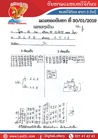 ปัญหาพารวย 30/1/2562, ปัญหาพารวย 23-1-2562, ปัญหาพารวย, ปัญหาพารวย 23 ม.ค 2562, หวยลาว, เลขลาว