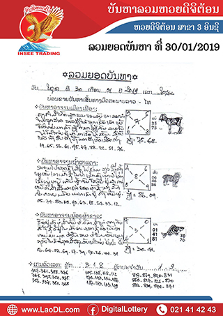 ปัญหาพารวย 30/1/2562, ปัญหาพารวย 30-1-2562, ปัญหาพารวย, ปัญหาพารวย 30 ม.ค 2562, หวยลาว, เลขลาว