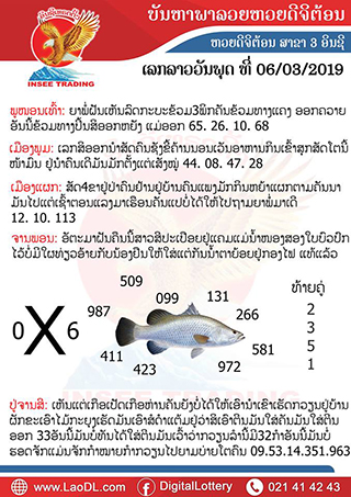 ปัญหาพารวย 6/3/2562, ปัญหาพารวย 6-3-2562, ปัญหาพารวย, ปัญหาพารวย 6 มี.ค 2562, หวยลาว, เลขลาว