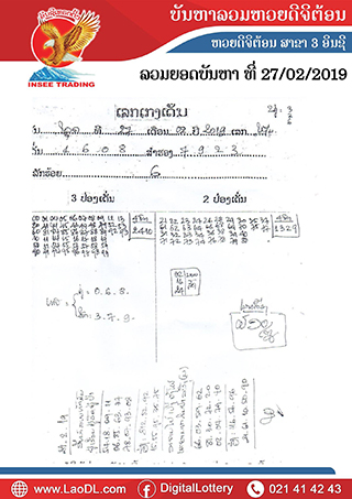 ปัญหาพารวย 27/2/2562, ปัญหาพารวย 27-2-2562, ปัญหาพารวย, ปัญหาพารวย 27 ก.พ 2562, หวยลาว, เลขลาว