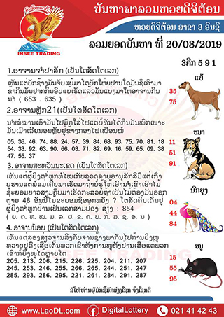 ปัญหาพารวย 20/3/2562, ปัญหาพารวย 20-3-2562, ปัญหาพารวย, ปัญหาพารวย 20 มี.ค 2562, หวยลาว, เลขลาว