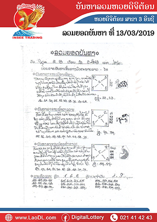 ปัญหาพารวย 13/3/2562, ปัญหาพารวย 13-3-2562, ปัญหาพารวย, ปัญหาพารวย 13 มี.ค 2562, หวยลาว, เลขลาว