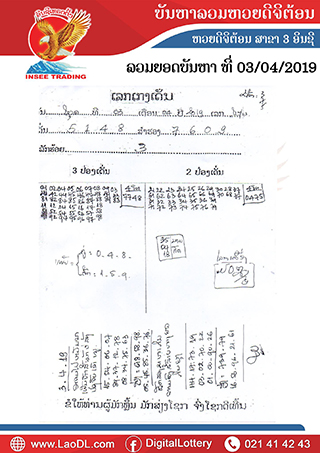 ปัญหาพารวย 3/4/2562, ปัญหาพารวย 3-4-2562, ปัญหาพารวย, ปัญหาพารวย 3 เม.ย 2562, หวยลาว, เลขลาว