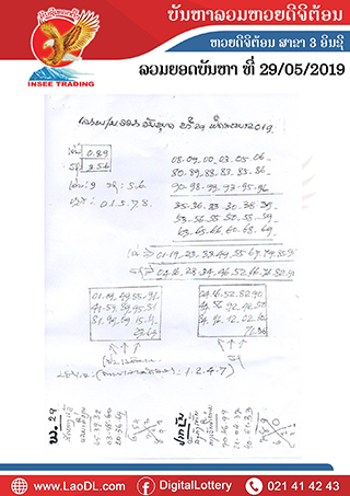 ปัญหาพารวย 29/5/2562, ปัญหาพารวย 29-5-2562, ปัญหาพารวย, ปัญหาพารวย 29 พ.ค 2562, หวยลาว, เลขลาว