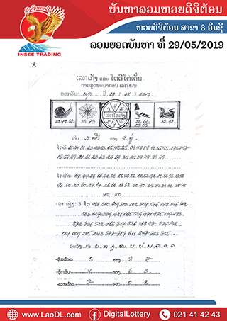 ปัญหาพารวย 29/5/2562, ปัญหาพารวย 29-5-2562, ปัญหาพารวย, ปัญหาพารวย 29 พ.ค 2562, หวยลาว, เลขลาว