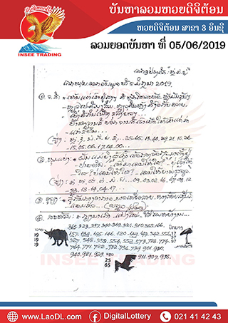 ปัญหาพารวย 5/6/2562, ปัญหาพารวย 5-6-2562, ปัญหาพารวย, ปัญหาพารวย 5 มิ.ย 2562, หวยลาว, เลขลาว