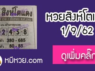 หวยซอง สิงโตแดง 1/9/62