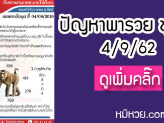 ปัญหาพารวย 4 ก.ย. 2562 ชุดที่1