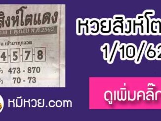 หวยซอง สิงโตแดง 1/10/62