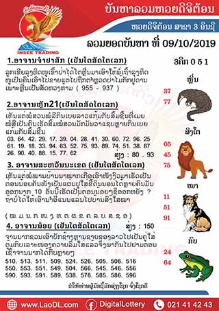 ปัญหาพารวย 9/10/2562, ปัญหาพารวย 9-10-2562, ปัญหาพารวย, ปัญหาพารวย  9 ต.ค. 2562, หวยลาว, เลขลาว