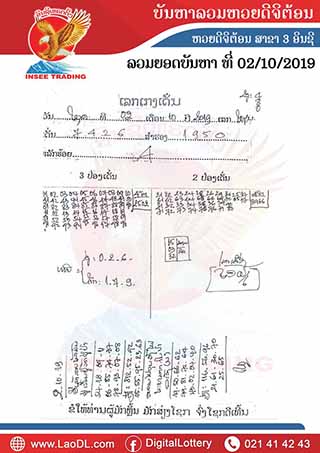 ปัญหาพารวย 2/10/2562, ปัญหาพารวย 2-10-2562, ปัญหาพารวย, ปัญหาพารวย  2 ต.ค. 2562, หวยลาว, เลขลาว