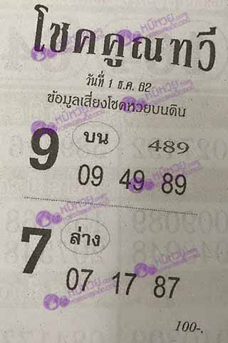 หวยซอง โชคคูณทวี 1/12/62, หวยซอง โชคคูณทวี 1-12-2562, หวยซอง โชคคูณทวี 1 ธ.ค. 2562, หวยซอง, หวยซอง โชคคูณทวี, เลขเด็ดงวดนี้, เลขเด็ด, หวยเด็ด