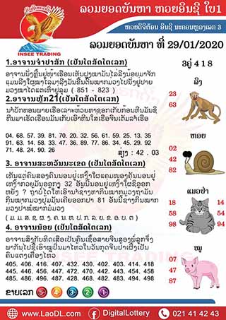 ปัญหาพารวย 29/01/2563, ปัญหาพารวย 29-01-2563, ปัญหาพารวย, ปัญหาพารวย 29 ม.ค. 2563, หวยลาว, เลขลาว